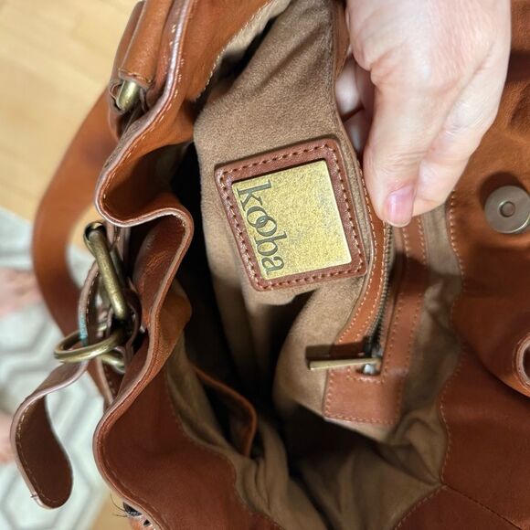 KOOBA LENA Large Leather Buckle Bag in Honey Tan - Picture 9 of 14